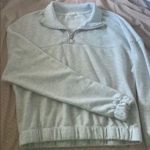 Cinched waist quarter zip pullover!